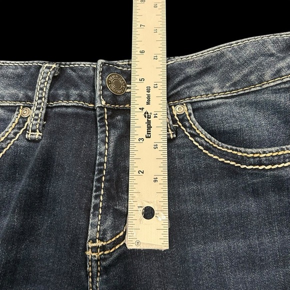 Silver Jeans Women 28/33 Bootcut Dark Wash Western Suki Surplus Blue Stretch - Picture 12 of 13